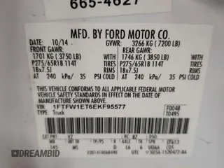 2014 Ford F-150 XL with VIN 1FTFW1ET6EKF95577, listed as a Copart auction lot 51749905 with 266,361 mi miles and Clean Title. Bid and sale history available at carsss.com. Image 12.