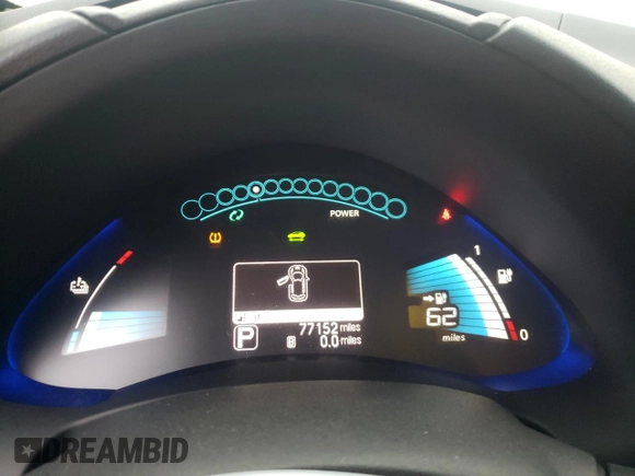 2015 Nissan LEAF SV with VIN 1N4AZ0CPXFC330745, listed as a Copart auction lot 71260442 with 77,152 mi miles. Bid and sale history available at carsss.com. Image 9.