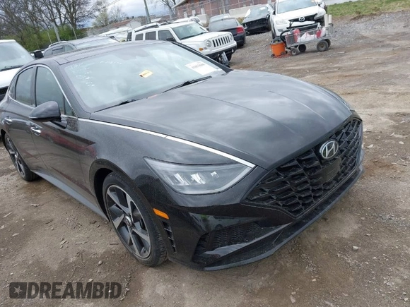 2021 Hyundai Sonata SEL Plus with VIN 5NPEJ4J21MH111126, listed as a IAAI auction lot 41833686 with 35,479 mi miles and . Bid and sale history available at DreamBid. Image 1.