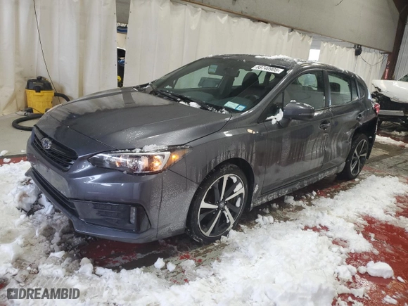 2022 Subaru Impreza Sport with VIN 4S3GTAM61N3704157, listed as a Copart auction lot 88740905 with 58,243 mi miles and Salvage Title. Bid and sale history available at carsss.com. Image 1.