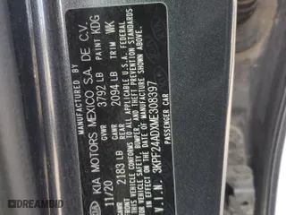 2021 Kia Forte LXS with VIN 3KPF24ADXME308397, listed as a Copart auction lot 44638925 with 71,404 mi miles and Salvage Title. Bid and sale history available at carsss.com. Image 12.