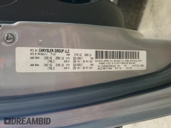 2014 Dodge Grand Caravan American Value with VIN 2C4RDGBG7ER451633, listed as a Copart auction lot 55100195 with 196,821 mi miles and Clean Title. Bid and sale history available at DreamBid. Image 13.