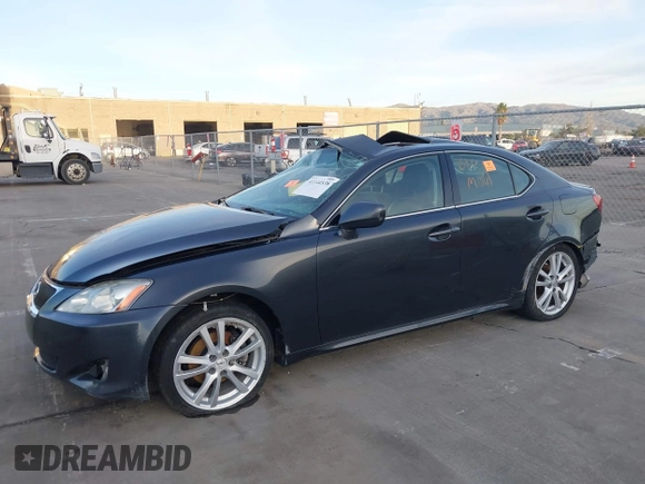 2007 Lexus IS with VIN JTHBK262472056379, listed as a IAAI auction lot 41144538 with 244,693 mi miles. Bid and sale history available at carsss.com. Image 2.