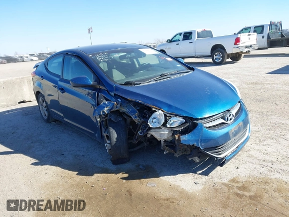 2013 Hyundai Elantra GLS z VIN KMHDH4AE8DU959958, wystawiony jako IAAI lot #41390078 z przebiegiem 123 731 mil mil oraz . Historia ofert i sprzedaży dostępna na DreamBid. Obrazek 1.