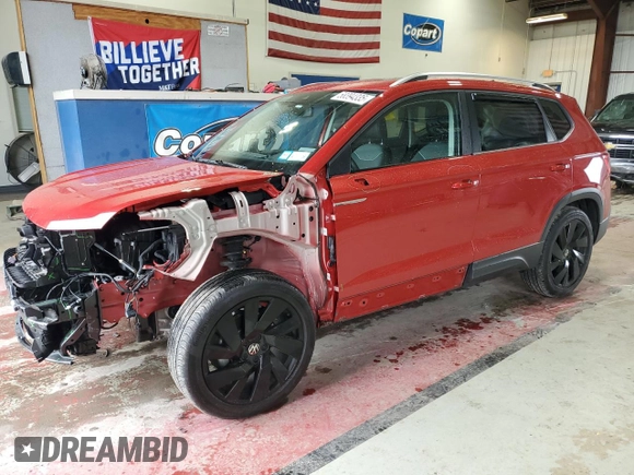 2024 Volkswagen Taos SE z VIN 3VVVX7B25RM059047, wystawiony jako Copart lot #58394335 z przebiegiem 8 651 mil mil oraz Szkoda całkowita • Salvage title. Historia ofert i sprzedaży dostępna na DreamBid. Obrazek 1.
