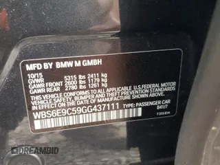 2016 BMW M6 z VIN WBS6E9C59GG437111, wystawiony jako Copart lot #44711734 z przebiegiem 79 471 mil mil oraz . Historia ofert i sprzedaży dostępna na DreamBid. Obrazek 12.