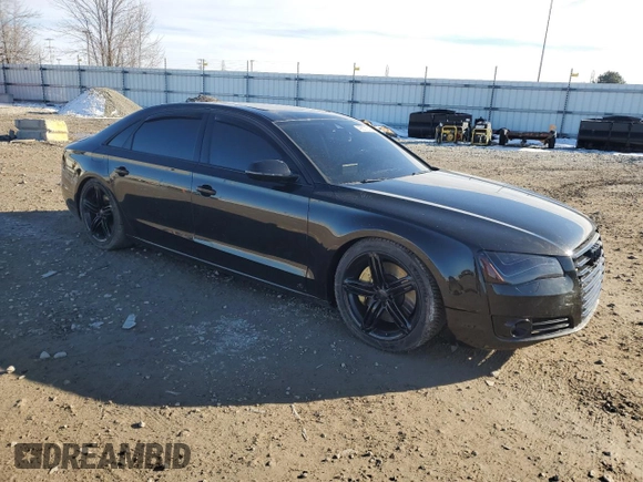 2013 Audi A8 4.0L with VIN WAUR2AFD5DN025225, listed as a Copart auction lot 48307305 with 66,002 mi miles and Clean title. Bid and sale history available at DreamBid. Image 4.