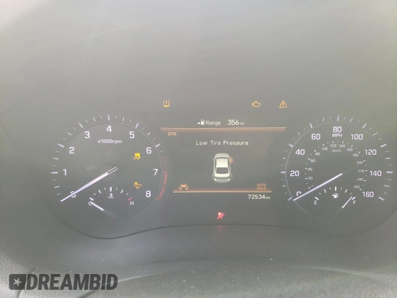 2018 Genesis G80 3.8L with VIN KMHGN4JE4JU281405, listed as a Copart auction lot 54934575 with 72,534 mi miles and Salvage title. Bid and sale history available at DreamBid. Image 9.