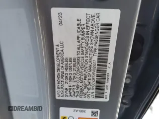 2023 Honda Accord Sport-L with VIN 1HGCY2F7XPA029517, listed as a Copart auction lot 63848945 with 51,195 mi miles and Salvage title. Bid and sale history available at DreamBid. Image 14.