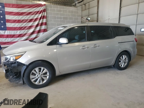2016 Kia Sedona LX with VIN KNDMB5C1XG6081884, listed as a Copart auction lot 50050535 with 201,457 mi miles and Salvage Title. Bid and sale history available at carsss.com. Image 1.