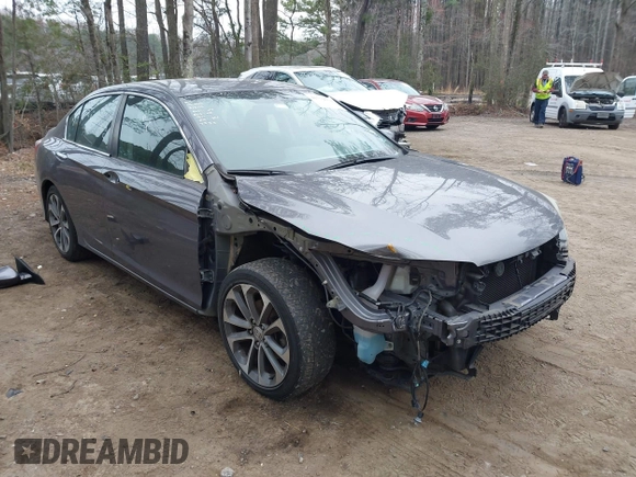 2014 Honda Accord Sport with VIN 1HGCR2F59EA162651, listed as a IAAI auction lot 41779670 with 107,668 mi miles and . Bid and sale history available at DreamBid. Image 1.
