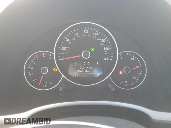 2012 Volkswagen Beetle Turbo with VIN 3VWVA7AT0CM630605, listed as a Copart auction lot 46805855 with 152,366 mi miles and Salvage Title. Bid and sale history available at DreamBid. Image 9.