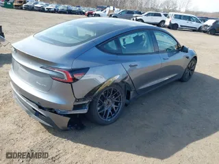 2024 Tesla Model 3 Long Range with VIN 5YJ3E1EB6RF859560, listed as a IAAI auction lot 41785553 with 3,847 mi miles. Bid and sale history available at carsss.com. Image 4.