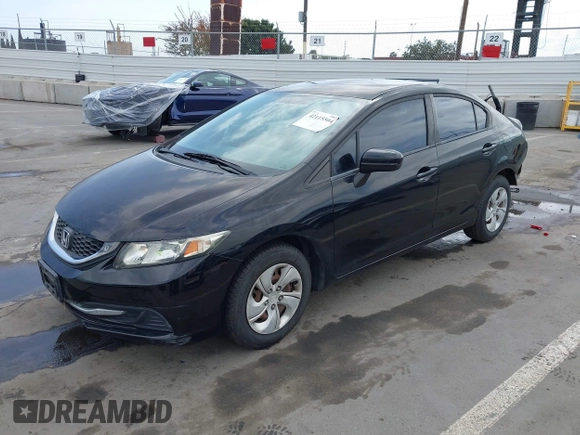 2014 Honda Civic Sedan LX with VIN 19XFB2F57EE253852, listed as a IAAI auction lot 42115504 with 83,599 mi miles. Bid and sale history available at carsss.com. Image 2.