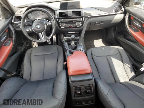 2016 BMW M3 with VIN WBS8M9C50G5D31446, listed as a Copart auction lot 61008545 with 93,040 mi miles and Salvage title. Bid and sale history available at DreamBid. Image 8.