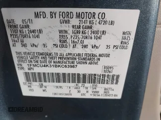 2011 Ford Escape Hybrid with VIN 1FMCU4K31BKC63987, listed as a IAAI auction lot 41987374 with 111,568 mi miles and . Bid and sale history available at DreamBid. Image 9.
