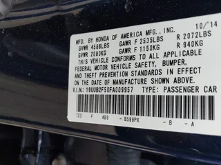 2015 Acura TLX Technology с VIN 19UUB2F50FA009957, выставлен на аукционе IAAI как лот 42325757 с пробегом 111 956 миль миль и . История ставок и продаж доступна на DreamBid. Изображение 9.