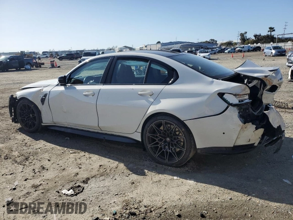 2023 BMW M3 Competition xDrive with VIN WBS43AY01PFN54537, listed as a Copart auction lot 49723805 with 0 mi miles and Salvage Title. Bid and sale history available at carsss.com. Image 2.