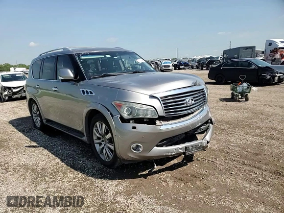 2012 Infiniti QX56 7-passenger with VIN JN8AZ2NEXC9023641, listed as a Copart auction lot 71316494 with 107,827 mi miles and Salvage Title. Bid and sale history available at carsss.com. Image 12.