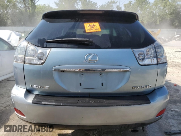 2006 Lexus RX with VIN 2T2HA31U96C106332, listed as a Copart auction lot 62297844 with 222,856 mi miles and Non Repairable. Bid and sale history available at carsss.com. Image 6.
