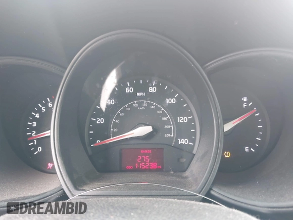 2013 Kia Rio LX with VIN KNADM4A30D6179274, listed as a IAAI auction lot 42014845 with 115,238 mi miles. Bid and sale history available at carsss.com. Image 7.