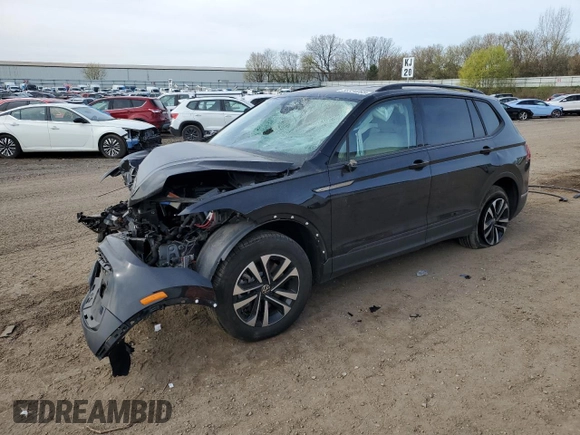 2024 Volkswagen Tiguan S with VIN 3VVFB7AX7RM164477, listed as a Copart auction lot 53334065 with 4,651 mi miles and Non repairable. Bid and sale history available at DreamBid. Image 1.
