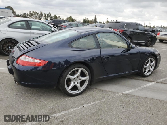 2006 Porsche 911 Carrera with VIN WP0AA29946S716671, listed as a Copart auction lot 53717185 with 29,514 mi miles and Salvage Title. Bid and sale history available at carsss.com. Image 3.