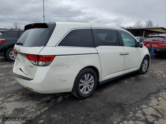 2015 Honda Odyssey EX-L with VIN 5FNRL5H68FB056198, listed as a Copart auction lot 49211865 with 97,654 mi miles and Salvage Title. Bid and sale history available at carsss.com. Image 3.