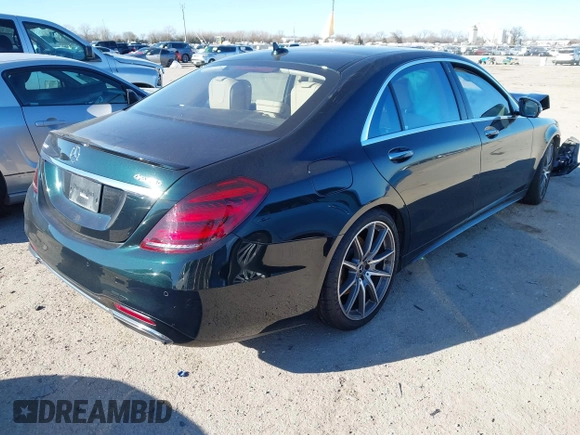 2018 Mercedes-Benz S 560 with VIN WDDUG8GB9JA417220, listed as a IAAI auction lot 41145690 with Not Provided miles and . Bid and sale history available at carsss.com. Image 4.