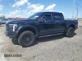 2024 Ford F-150 Raptor with VIN 1FTFW1RG4RFA57634, listed as a Copart auction lot 50156555 with 19,887 mi miles and Salvage Title. Bid and sale history available at carsss.com. Image 1.