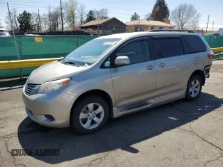 2015 Toyota Sienna LE AAS with VIN 5TDKK3DCXFS627254, listed as a Copart auction lot 49837295 with 107,701 mi miles and Salvage Title. Bid and sale history available at DreamBid. Image 1.