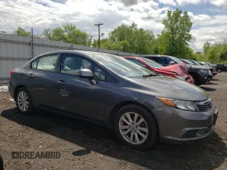 2012 Honda Civic EX-L with VIN 2HGFB2F98CH565717, listed as a Copart auction lot 56014695 with 159,440 mi miles and Salvage Title. Bid and sale history available at DreamBid. Image 4.