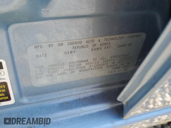 2005 Chevrolet Aveo LS with VIN KL1TD62675B296286, listed as a Copart auction lot 60978265 with 71,308 mi miles and Clean title. Bid and sale history available at DreamBid. Image 13.