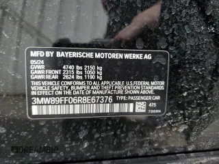 2024 BMW 3 Series 330i xDrive with VIN 3MW89FF06R8E67376, listed as a Copart auction lot 47597735 with 0 mi miles and Salvage Title. Bid and sale history available at carsss.com. Image 12.