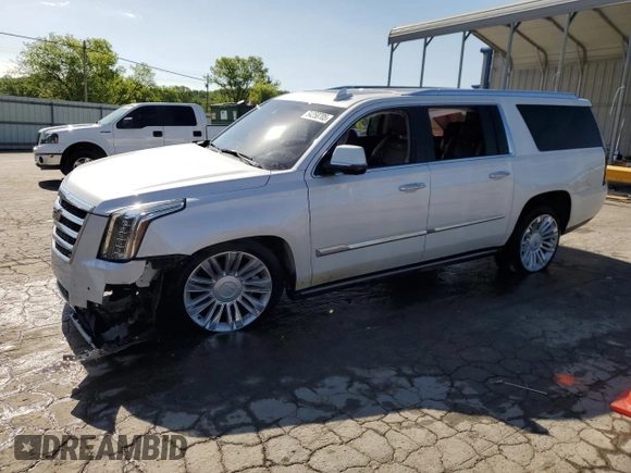 2016 Cadillac Escalade ESV Premium Collection z VIN 1GYS4JKJ7GR199458, wystawiony jako Copart lot #54258705 z przebiegiem 148 150 mil mil oraz Szkoda całkowita • Salvage title. Historia ofert i sprzedaży dostępna na DreamBid. Obrazek 1.