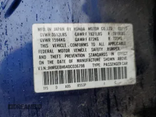 2013 Honda Fit Sport с VIN JHMGE8H64DC036798, выставлен на аукционе Copart как лот 50071345 с пробегом 201 439 миль миль и Списание • Salvage title. История ставок и продаж доступна на DreamBid. Изображение 12.