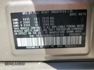 2014 Subaru Legacy Limited with VIN 4S3BMCM69E3030150, listed as a Copart auction lot 53956175 with 117,441 mi miles and Salvage title. Bid and sale history available at DreamBid. Image 13.
