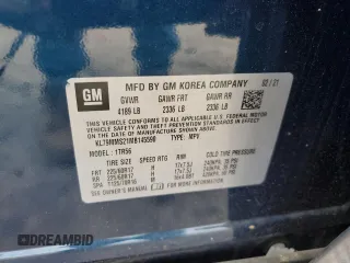 2021 Chevrolet TrailBlazer LS with VIN KL79MMS21MB145590, listed as a Copart auction lot 67846114 with 46,252 mi miles and Salvage Title. Bid and sale history available at DreamBid. Image 14.