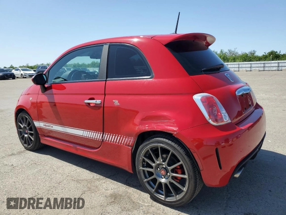 2015 FIAT 500 Abarth with VIN 3C3CFFFHXFT544825, listed as a Copart auction lot 51811145 with 91,020 mi miles and Salvage Title. Bid and sale history available at carsss.com. Image 2.