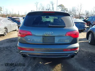 2015 Audi Q7 3.0T S line Prestige with VIN WA1DGAFEXFD001724, listed as a IAAI auction lot 41367612 with 57,066 mi miles. Bid and sale history available at carsss.com. Image 16.