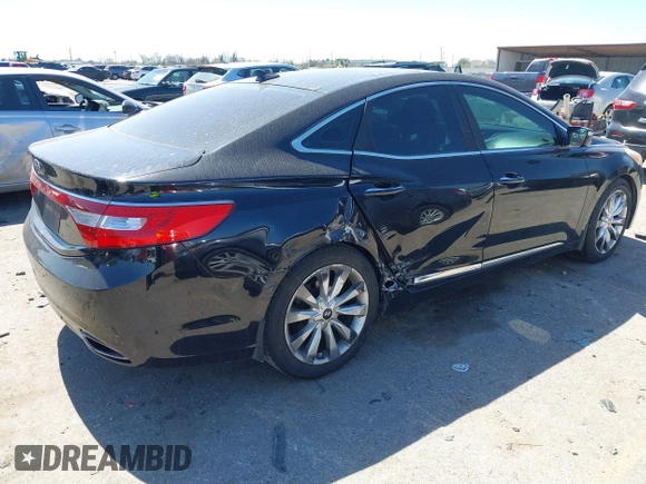2013 Hyundai Azera with VIN KMHFH4JG4DA287957, listed as a IAAI auction lot 41763771 with 165,764 mi miles. Bid and sale history available at carsss.com. Image 4.