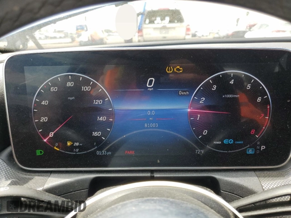 2022 Mercedes-Benz C 300 with VIN W1KAF4GB5NR058602, listed as a Copart auction lot 52290185 with 81,003 mi miles and Salvage title. Bid and sale history available at DreamBid. Image 9.