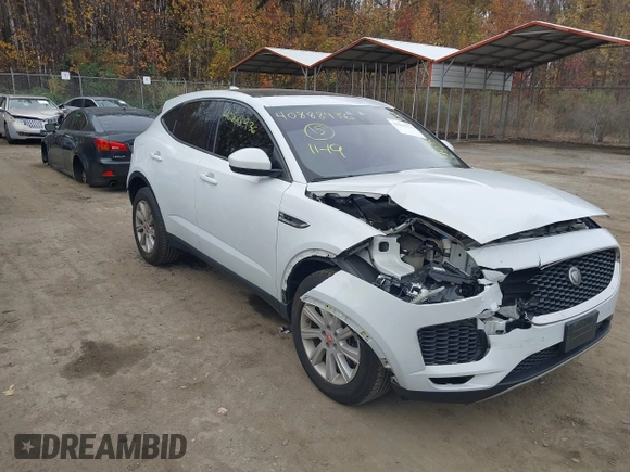 2019 Jaguar E-Pace S z VIN SADFJ2FX9K1Z43027, wystawiony jako IAAI lot #40888936 z przebiegiem 67 354 mil mil oraz . Historia ofert i sprzedaży dostępna na DreamBid. Obrazek 1.