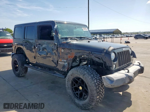 2017 Jeep Wrangler Unlimited Sport with VIN 1C4BJWDG7HL607071, listed as a Copart auction lot 63699585 with Not provided miles and Salvage title. Bid and sale history available at DreamBid. Image 4.