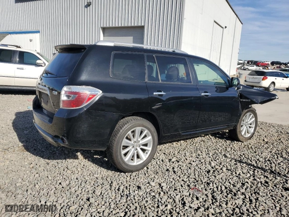 2009 Toyota Highlander Hybrid Limited with VIN JTEEW44A092026433, listed as a Copart auction lot 47134655 with 149,250 mi miles and Salvage Title. Bid and sale history available at carsss.com. Image 3.