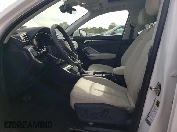 2022 Audi Q3 S line Premium with VIN WA1DECF36N1129233, listed as a Copart auction lot 57403645 with 27,837 mi miles and Salvage title. Bid and sale history available at DreamBid. Image 7.
