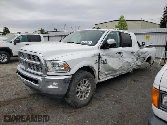 2016 Ram 2500 Laramie z VIN 3C6UR5NL3GG229955, wystawiony jako Copart lot #53573345 z przebiegiem 177 314 mil mil oraz Szkoda całkowita • Salvage title. Historia ofert i sprzedaży dostępna na DreamBid. Obrazek 1.
