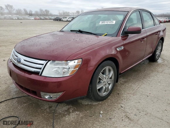 2008 Ford Taurus SEL with VIN 1FAHP24W78G135915, listed as a Copart auction lot 50513125 with 158,892 mi miles and Salvage Title. Bid and sale history available at carsss.com. Image 1.