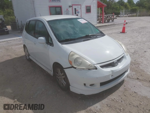 2007 Honda Fit Sport with VIN JHMGD38667S049679, listed as a IAAI auction lot 41960652 with 349,169 mi miles. Bid and sale history available at carsss.com. Image 1.