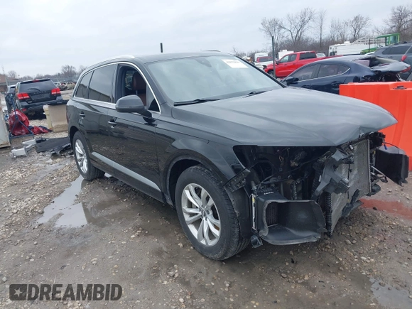 2018 Audi Q7 Premium Plus with VIN WA1LAAF71JD034960, listed as a IAAI auction lot 42075816 with 107,481 mi miles. Bid and sale history available at carsss.com. Image 1.